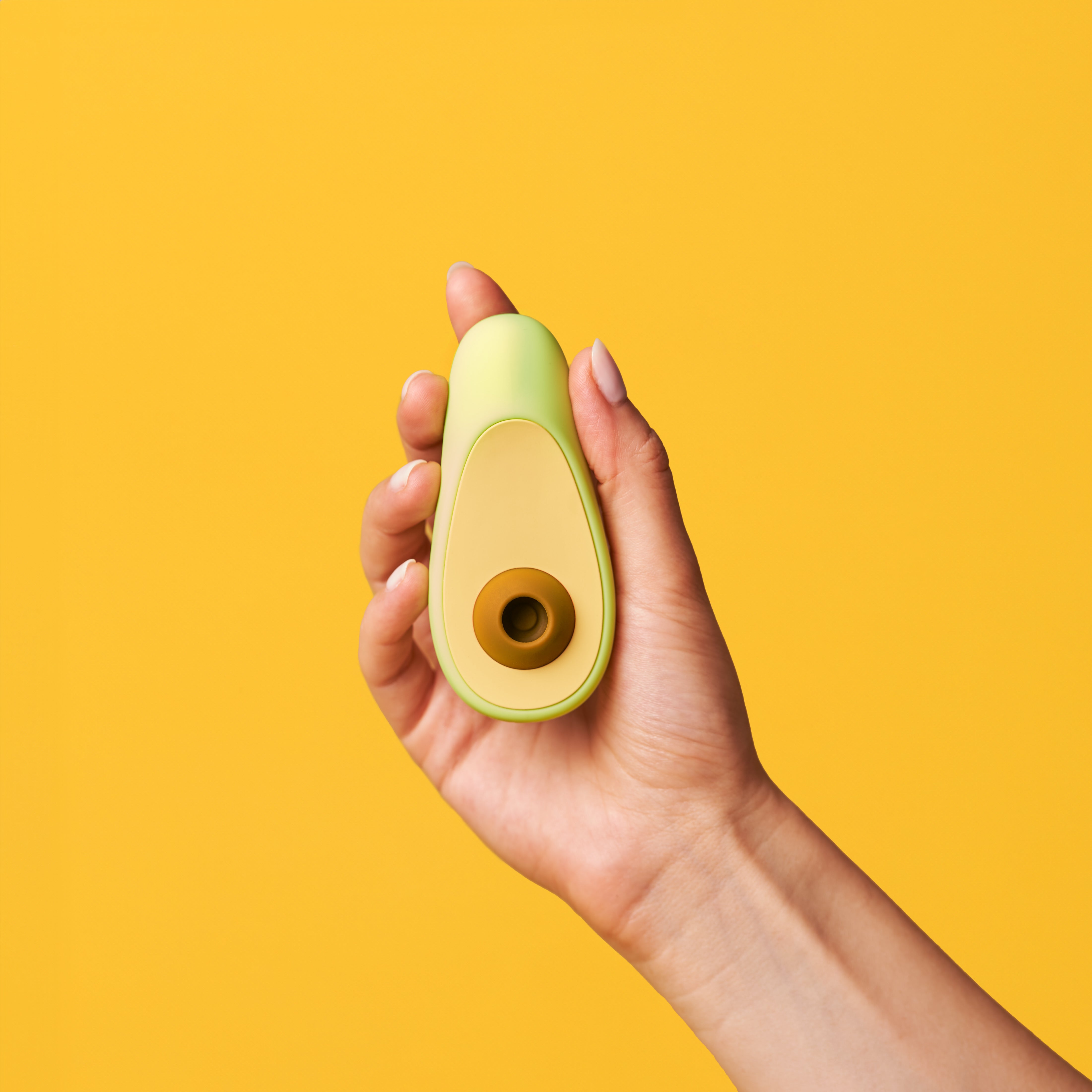 Lemon clitoral vibrator — detail shot